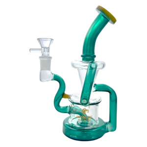 High Point Glass - 8" Hourglass Recycler Water Pipe [WPE-531]